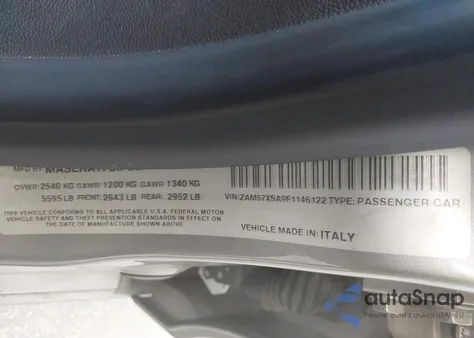 2015 Maserati Ghibli из США, поврежденный, VIN ZAM57XSA9F1146122